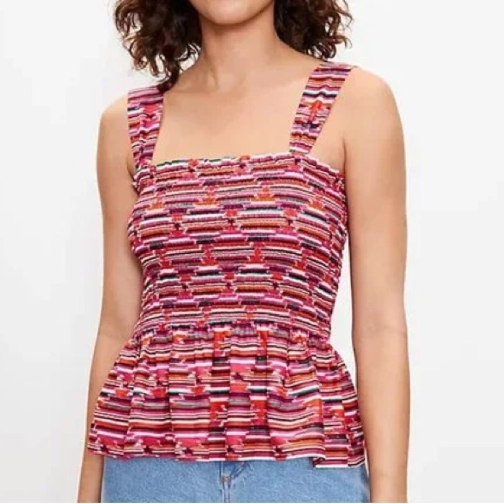 LOFT Multicolor Striped Top
